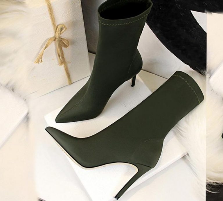 Women’s High Heel Elastic Winter Boots