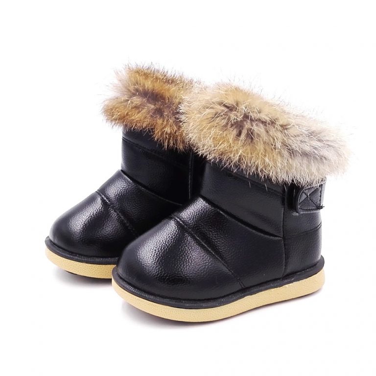 Kid’s Rabbit Fur Winter Boots