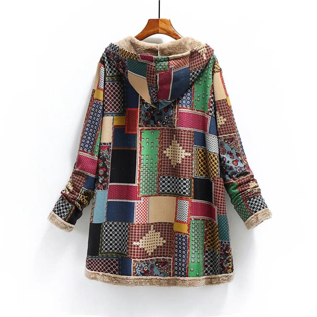 Women's Patchwork Style Winter Coat