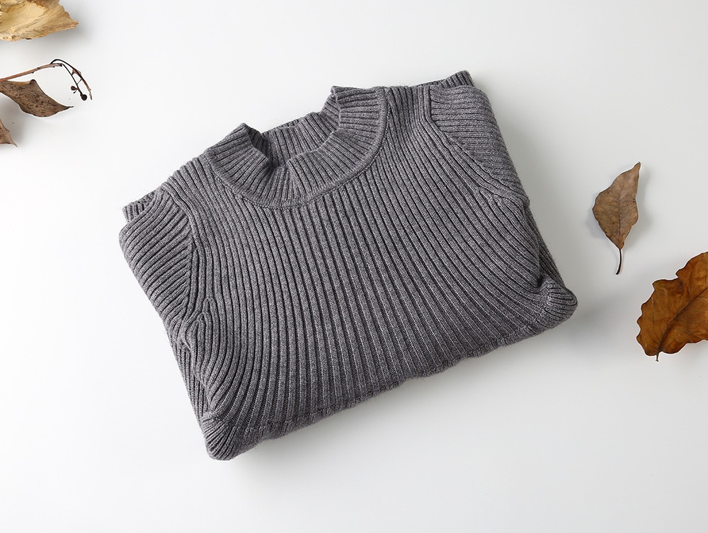 Girl's Ribbed Fabric Winter Dress