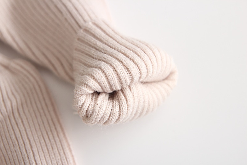 Girl's Ribbed Fabric Winter Dress