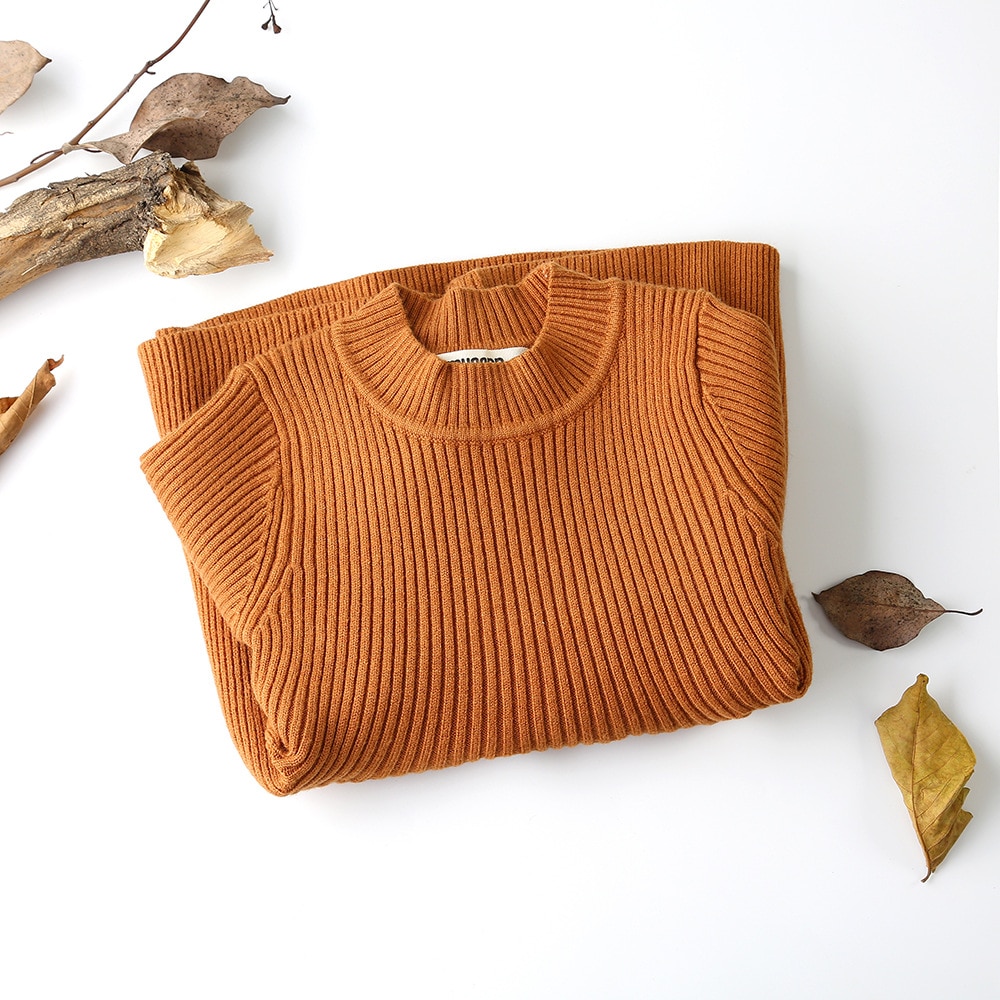 Girl's Ribbed Fabric Winter Dress