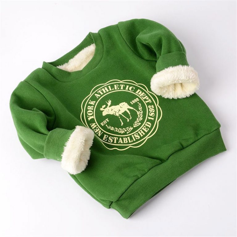 Stylish Winter Warm Plush Kid’s Sweatshirt