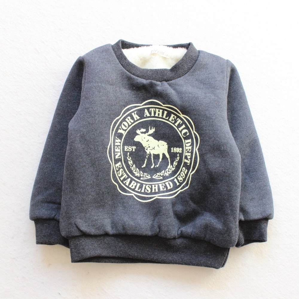 Stylish Winter Warm Plush Kid's Sweatshirt