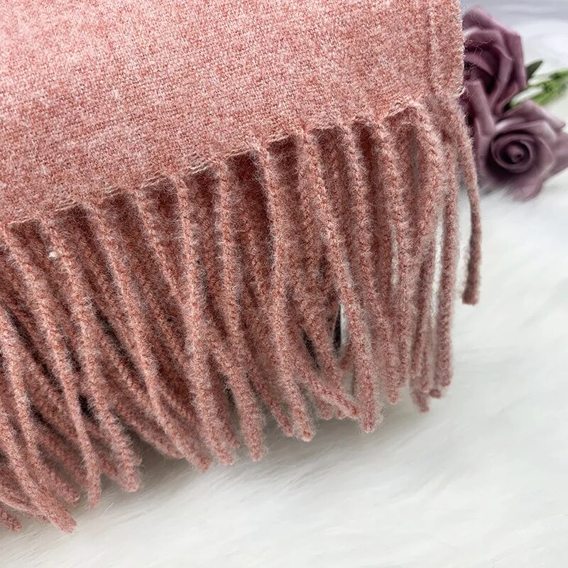 Women's Solid Color Cashmere Winter Scarf