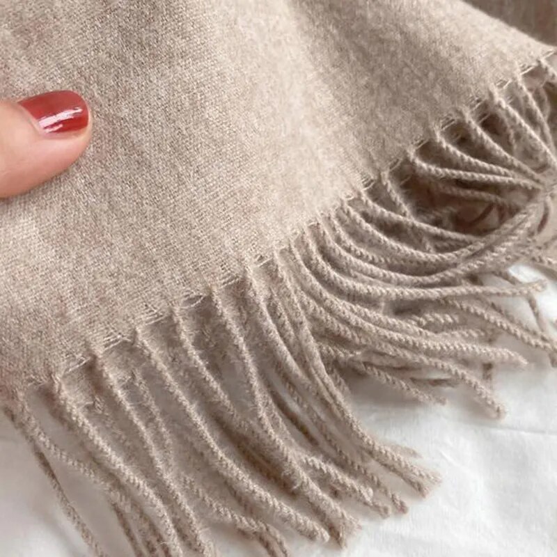 Women's Solid Color Cashmere Winter Scarf