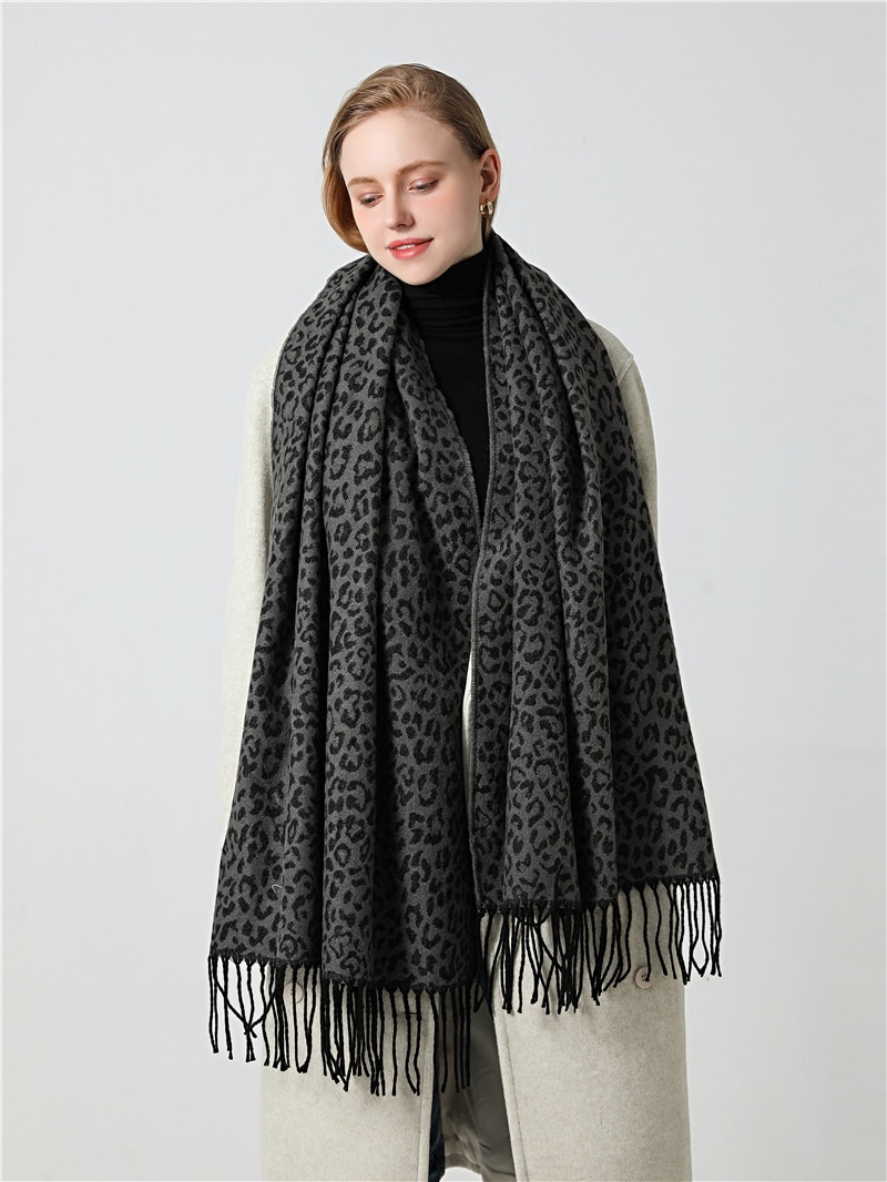 Women's Leopard Print Winter Scarf