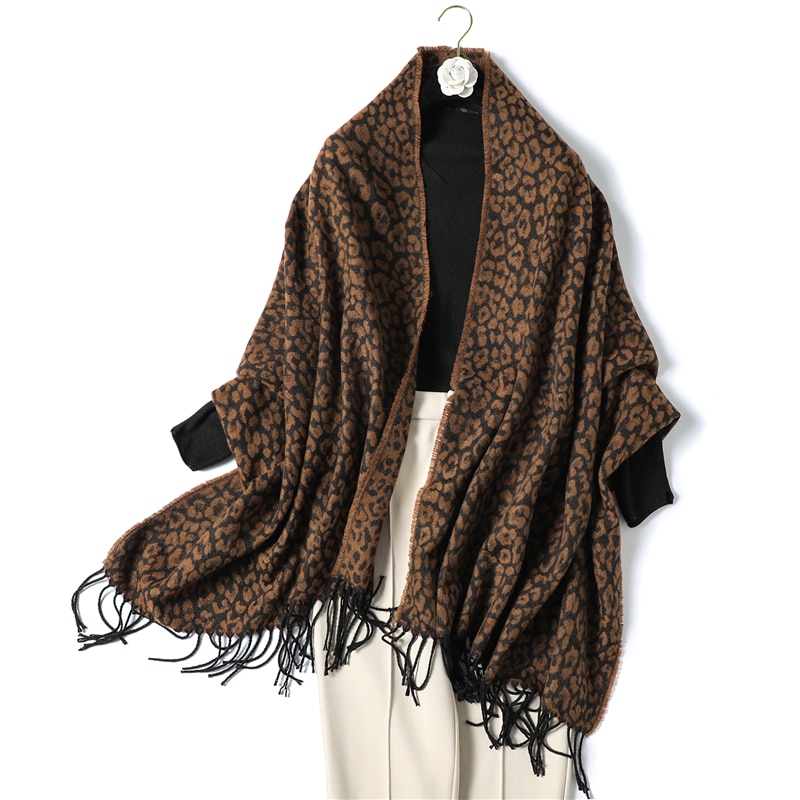 Women's Leopard Print Winter Scarf