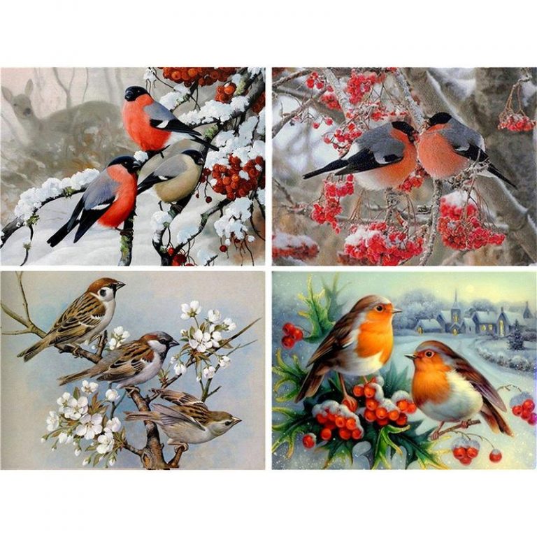 Winter Birds Diamond Painting
