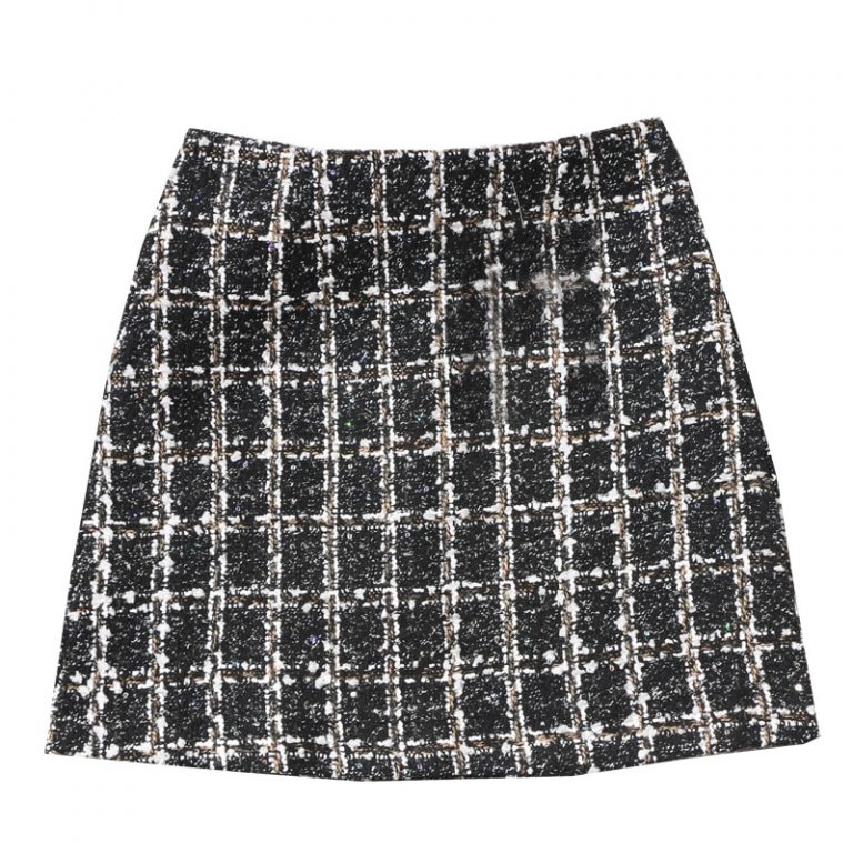 Winter Tweed Mini Skirt for Women