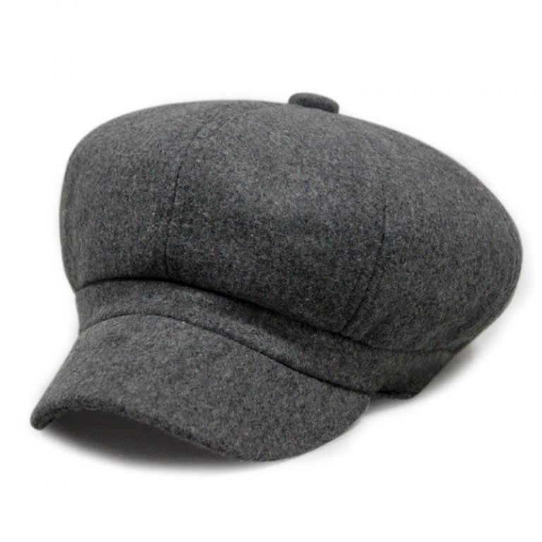 Winter Solid Wool Caps for Men