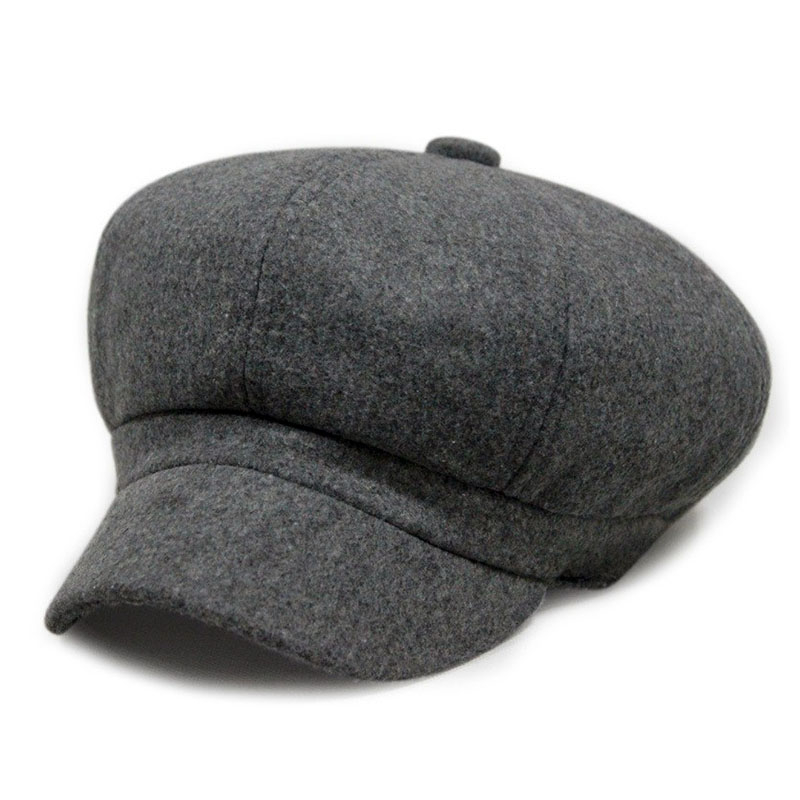 Winter Solid Wool Caps for Men