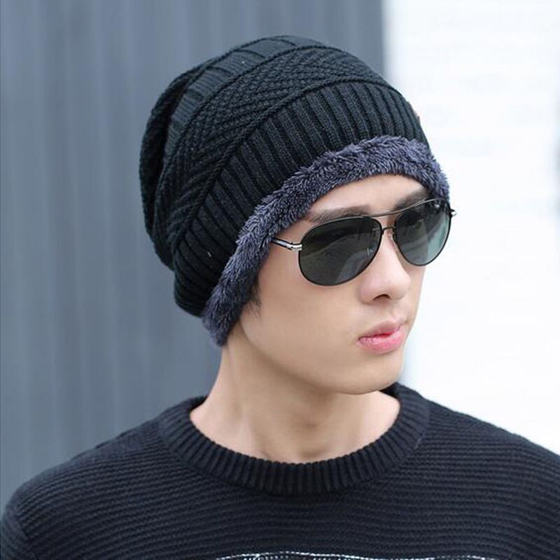 Men's Winter Casual Hat with Scarf