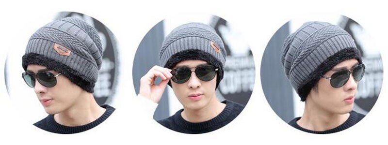 Men's Winter Casual Hat with Scarf