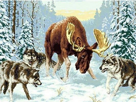 Winter Elk Diamond Painting