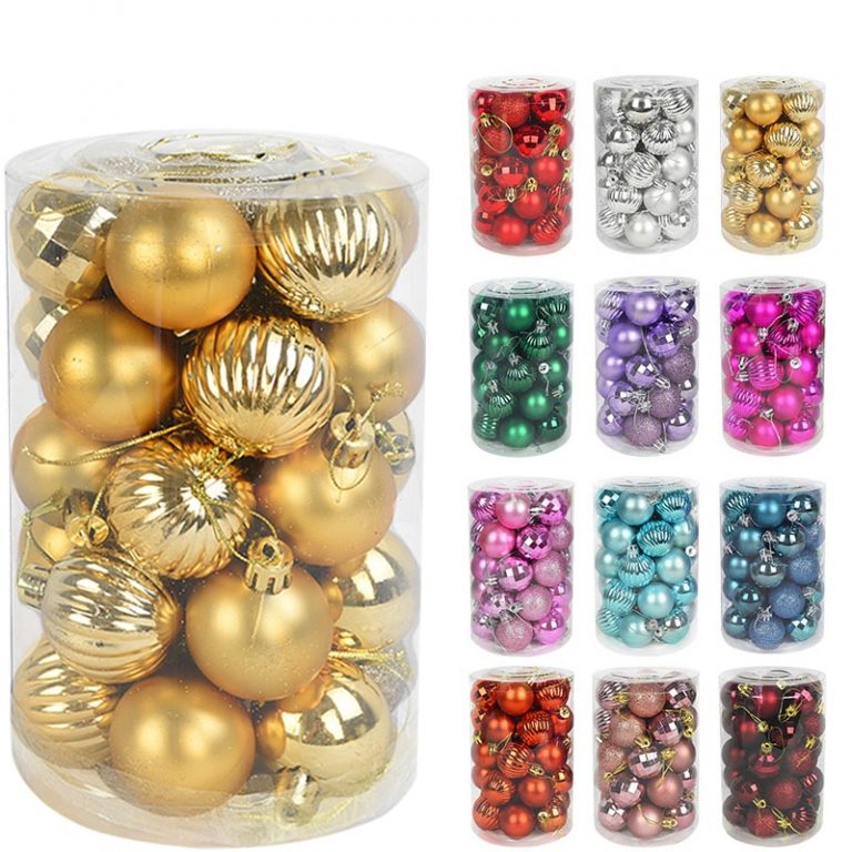 Colorful Christmas Tree Decoration Balls Set