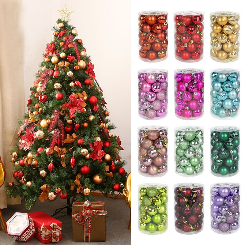 Colorful Christmas Tree Decoration Balls Set