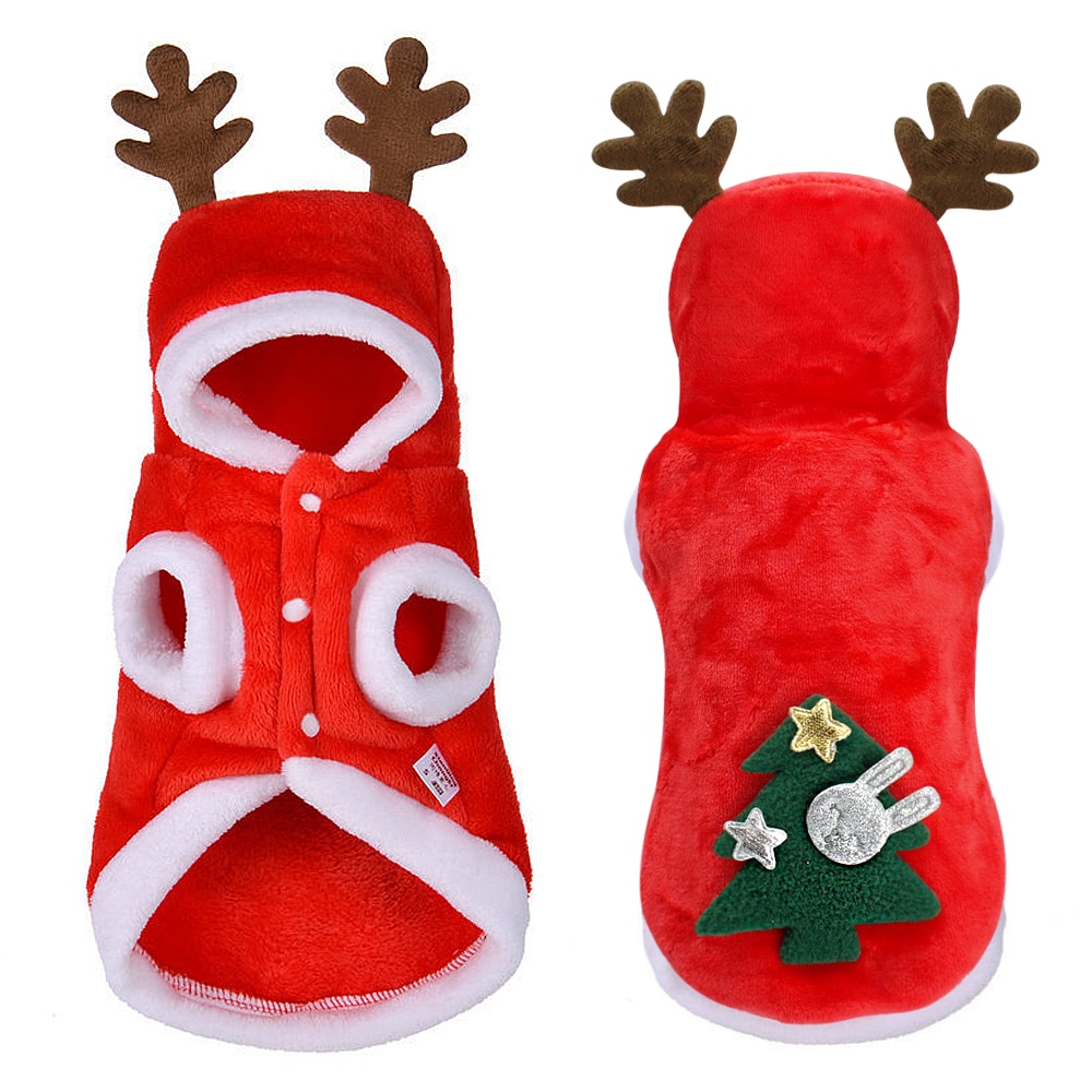 Christmas Style Flannel Dog Jacket