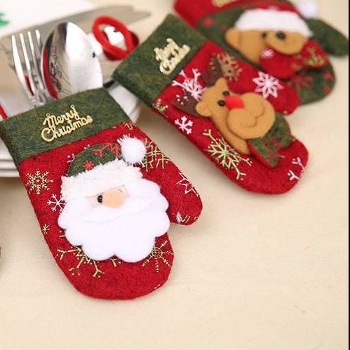 Christmas Party Table Decor Cutlery Holders 4 pcs Set