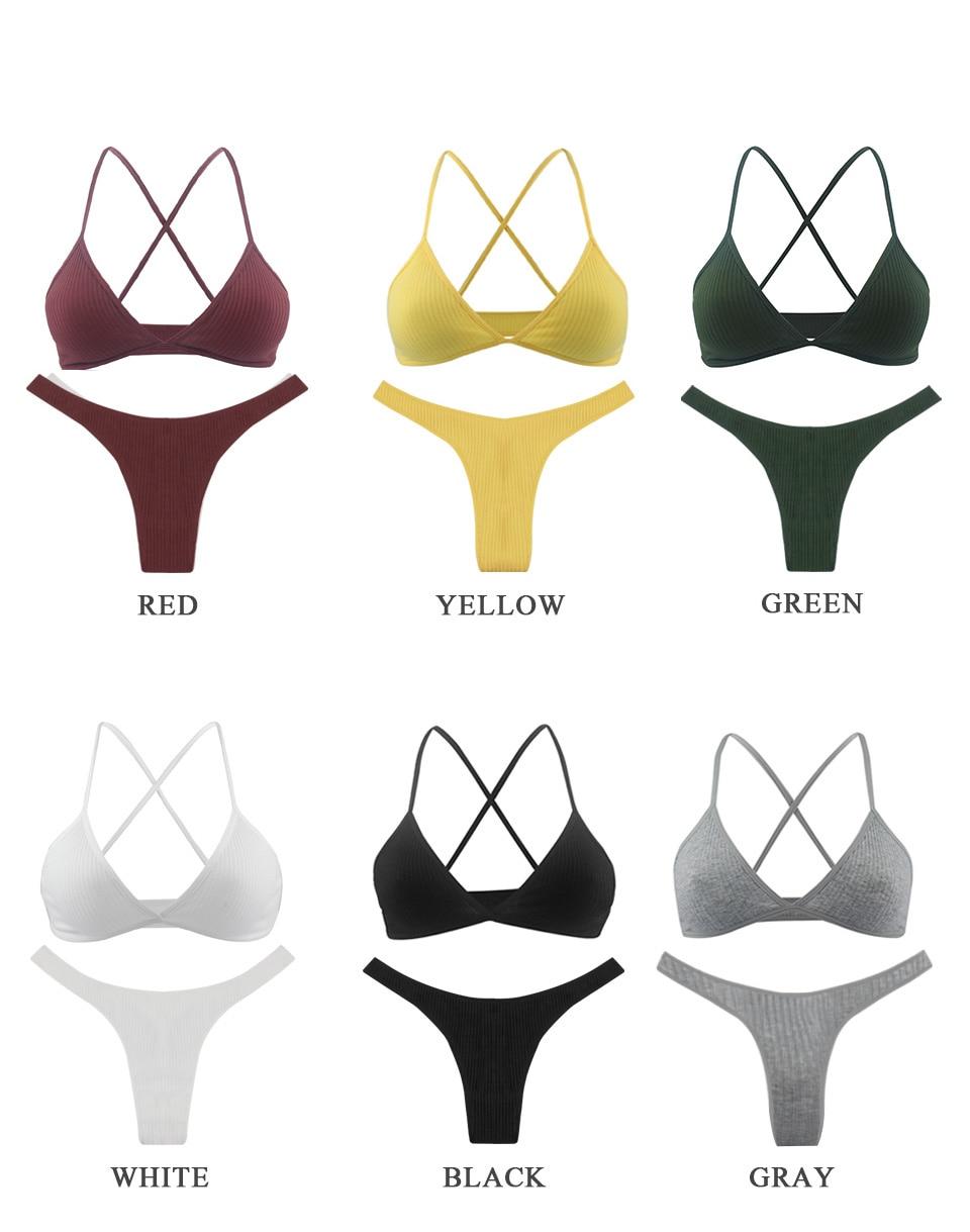 Thin Cotton Underwear Set