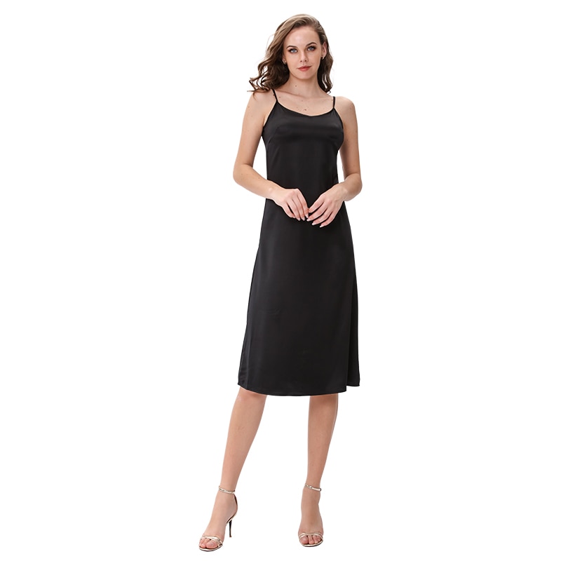 Women's Spaghetti Strap Satin Dress