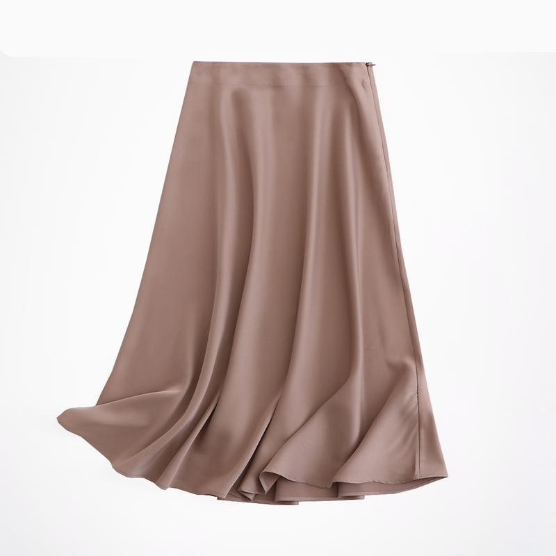 Women's Satin Midi Skirt