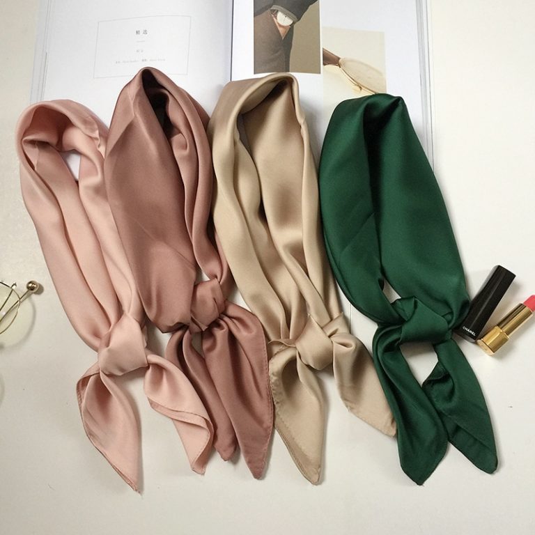 Women’s Solid Color Satin Scarf